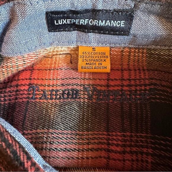 Tailor Vintage Airotec‎ Plaid Stretch Long Sleeve Button Down Shirt Sz S NEW - Picture 7 of 11